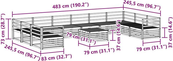 Produktbild vidaXL Outdoor-Sofa