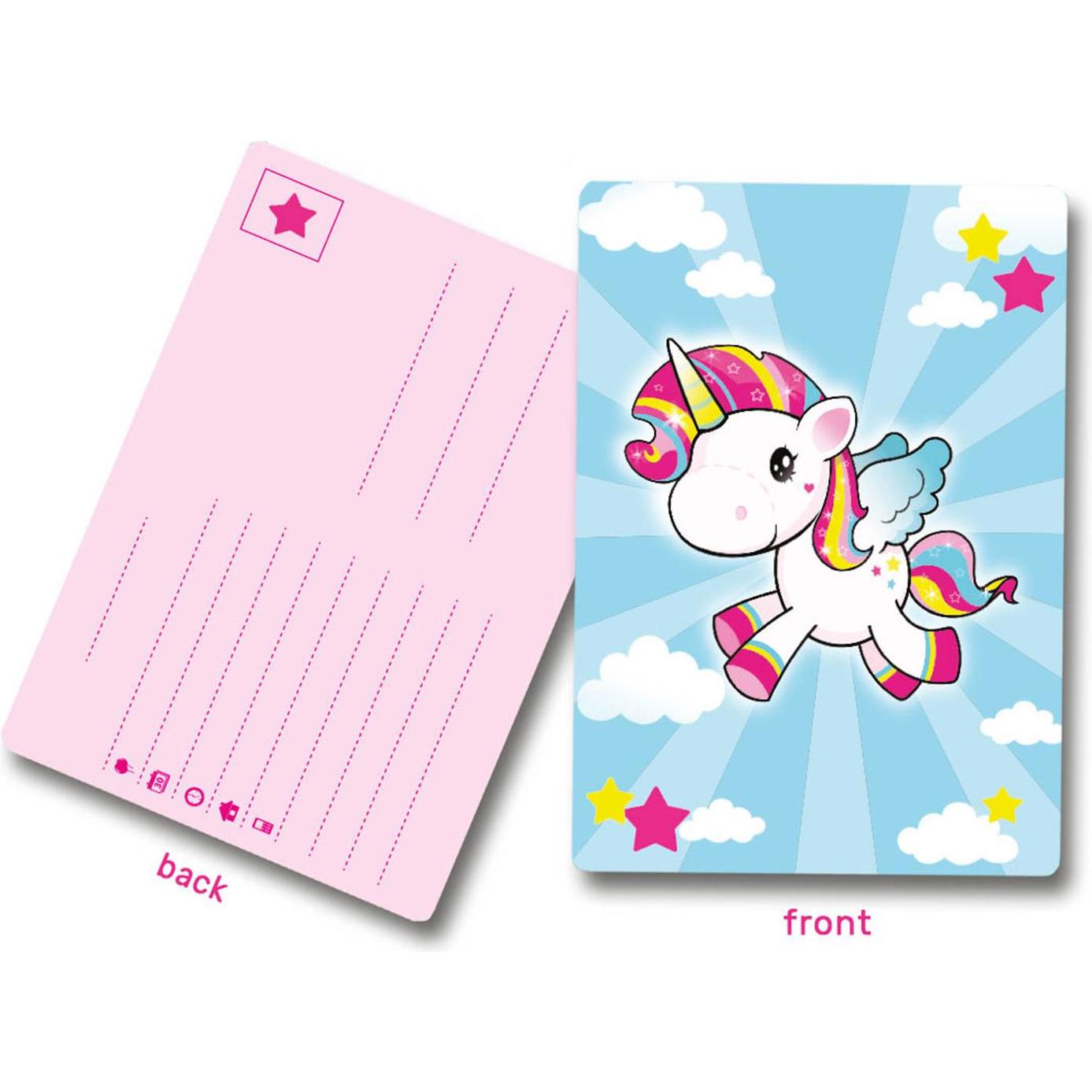 Folat, Grusskarte + Briefpapier, Einhorn-Einladungen (8 Stk.)