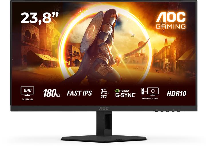 Image du produit AOC 60,4cm (23,8") Q24G4RE 16:09 2xHDMI+DP IPS black-red (2560 x 1440 pixels, 23.80")