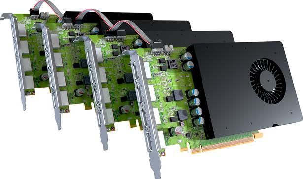 Produktbild Matrox D-Serie VideoWall GPU Card D1480 PCIe x16 Quad DP (4 GB)