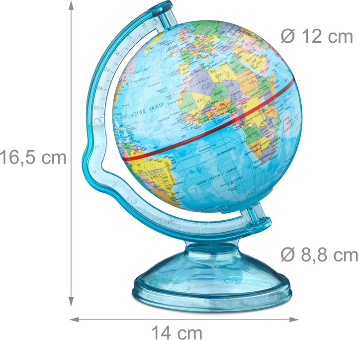 Immagine prodotto Relaxdays Globo salvadanaio (14 x 16,5 x 14 cm)