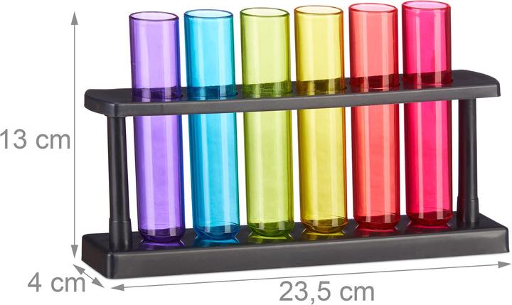 Actual product image Relaxdays Test tubes Shot glasses (0.40 dl, 6 x, Shot glass)