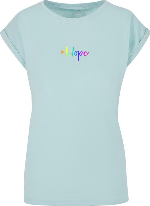 Produktbild Merchcode Ladies Hope Rainbow Extended Shoulder Tee - 116599 (L)