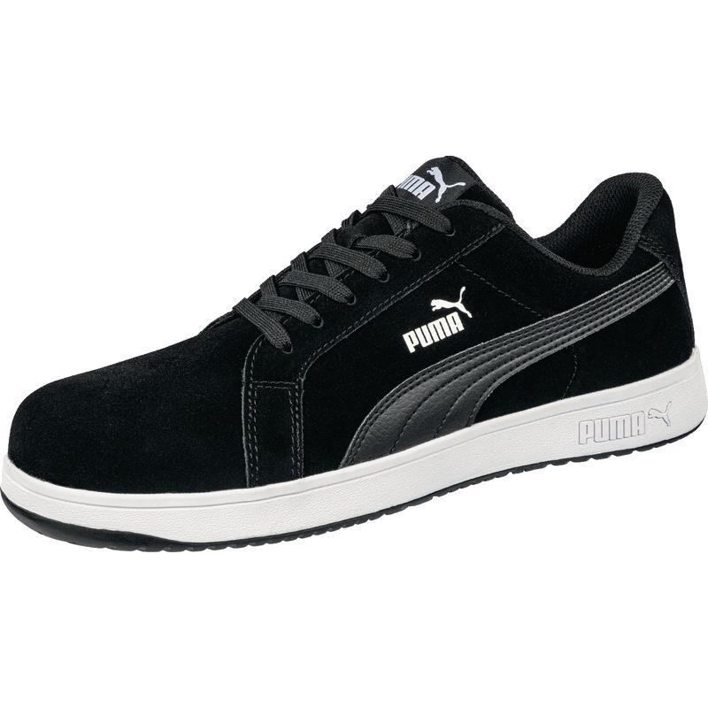 Puma, Sicherheitsschuhe, Iconic Suede Black Low S1P (S1P, 36)