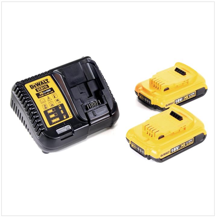 Actual product image DeWalt DCG 405 D2 Battery Angle Grinder 18V 125mm Brushless + 2x Battery 2.0Ah + Charger + TSTAK (125 mm)