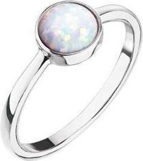 Evolution Group Silberring mit weissem Opal 15001.1 Weisser Kreislauf 58 mm (58)