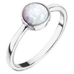 Evolution Group, Ring, Silberring mit weissem Opal 15001.1 Weisser Kreislauf 52 mm, (52)