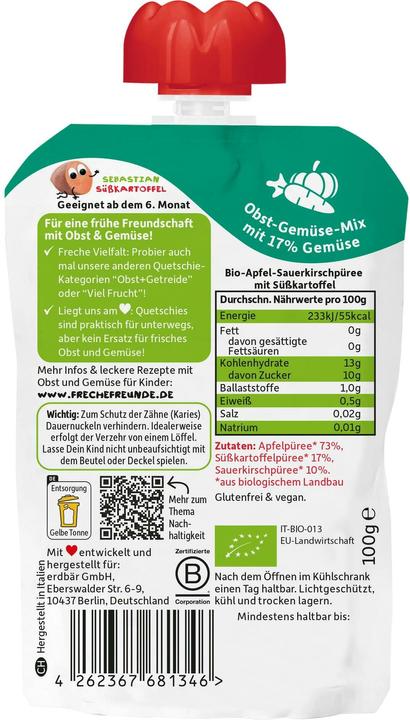 Image du produit Freche Freunde Quetschbeutel (107 g)