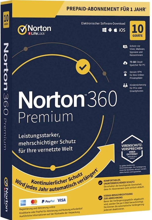Norton 360 Premium (10 Utente, 12 mesi)