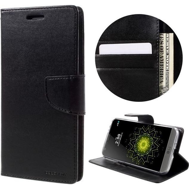 Goospery Bravo Diary Series (LG G5), Smartphone Hülle, Schwarz