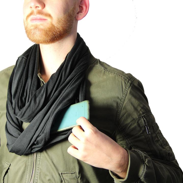 Immagine prodotto KH Security Sciarpa rotonda con tasca con zip nascosta