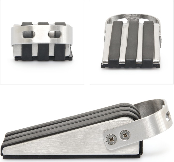 Actual product image Relaxdays Doorstop stainless steel (2 Piece, 5 x 12.5 x 4 cm)