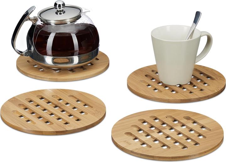 Actual product image Relaxdays Coaster set (4 x, Glass coaster)