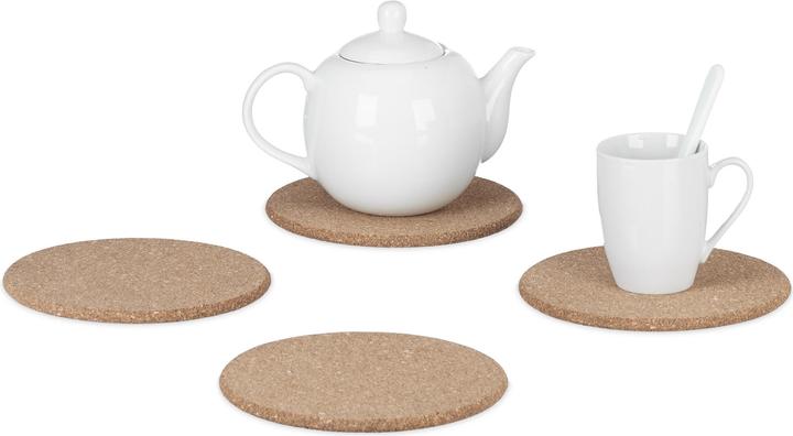 Produktbild Relaxdays Korkuntersetzer (4 x, Pfannenuntersetzer)