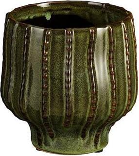 Mica Flowerpot 1173846, ceramics, Ø 16 cm, green (16 x 14.50 cm)