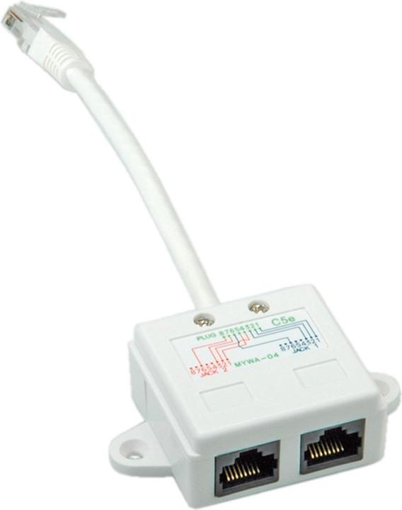 Actual product image Value RJ45 T-adapter (RJ45, RJ45 (2x))