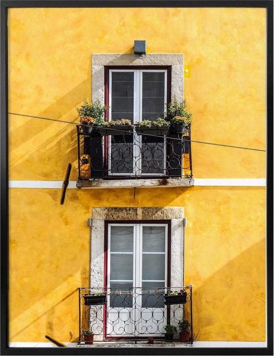Image du produit Trenddeko La façade jaune de la maison (50 x 60 cm)