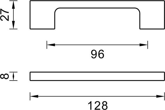 Produktbild Domoletti FURNITURE HANDLE 149/96 MAT CR