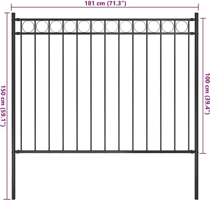 Produktbild vidaXL Moderner Zaun