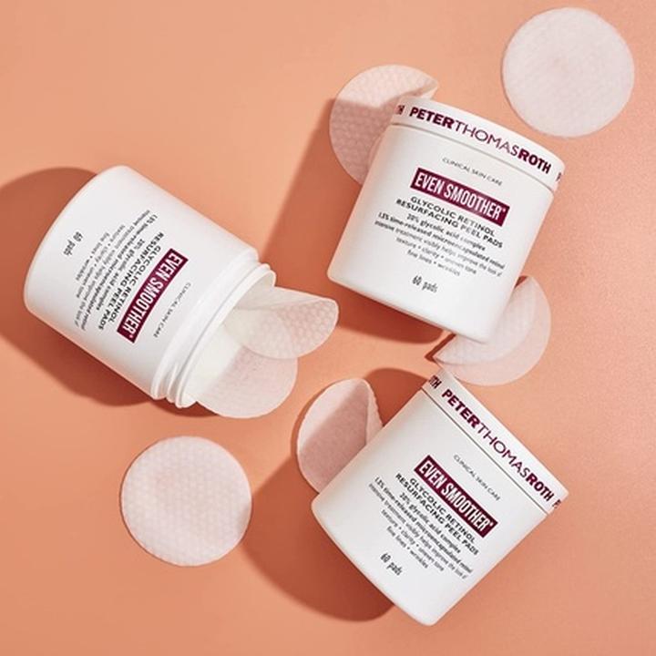 Actual product image Peter Thomas Roth Clinical Skin Care Even Smoother Glycolic Retinol Resurfacing Peel Pads (Cleansing scrub, 60 ml)