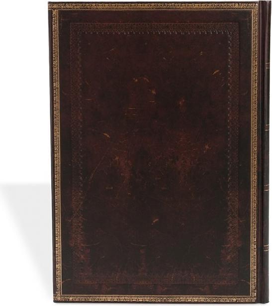 Actual product image Paperblanks Black morocco leather flexi - notebook (A4, Plain, Hardcover)