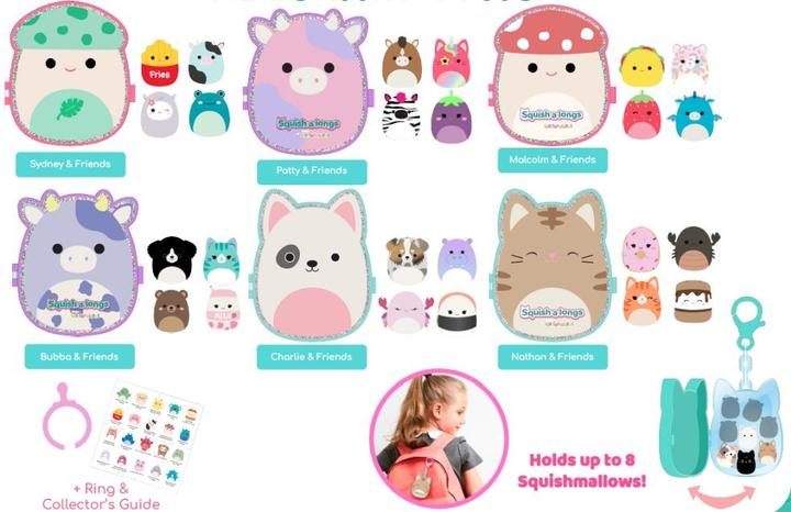 Actual product image Jazwares Squish-a-longs rucksack clips