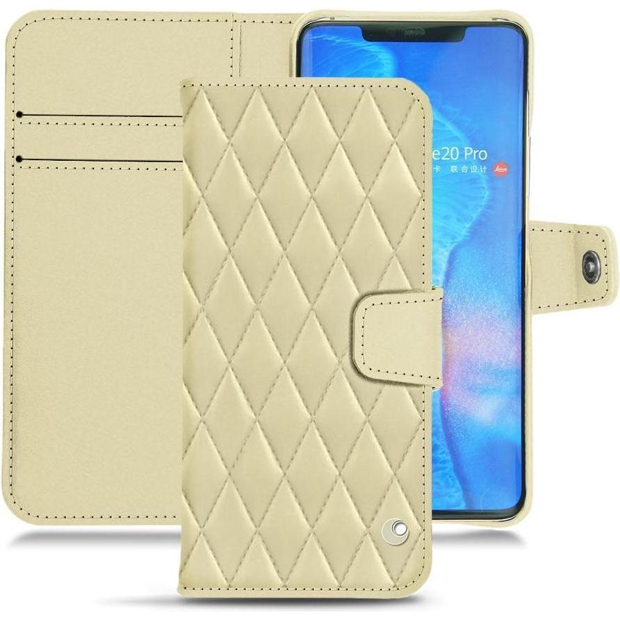 Noreve Lederschutzhülle Wallet (Huawei Mate 20 Pro), Smartphone Hülle, Beige