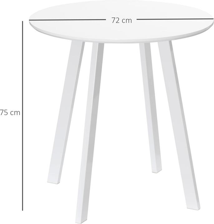 Produktbild Homcom Esstisch mit Fusskappen (72 x 72 x 75 cm)