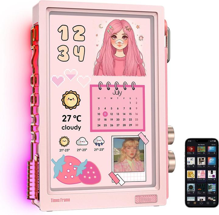 Image du produit Divoom Times Frame pink (10.10", 1280 x 800 pixels)