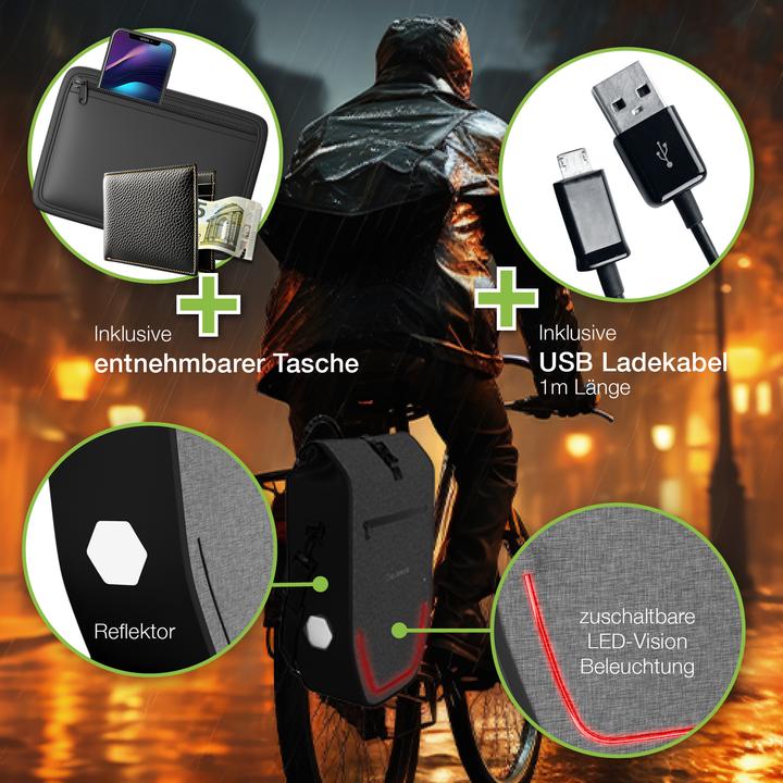 Produktbild Eloneo Fahrradtasche für Laptop (28 l, Gepäckträgertasche)