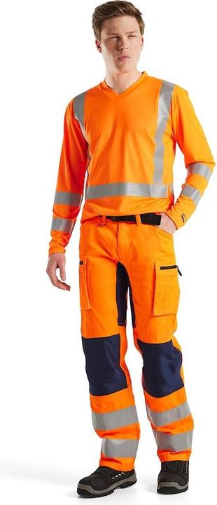 Produktbild Blakläder Langarmshirt mit hoher Sichtbarkeit V-Ausschnitt UV-Schutz Geruchshemmend (XS)