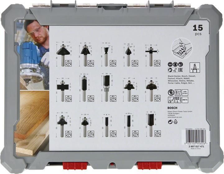 Image du produit Bosch Professional Zubehör Jeu de fraises à main levée.