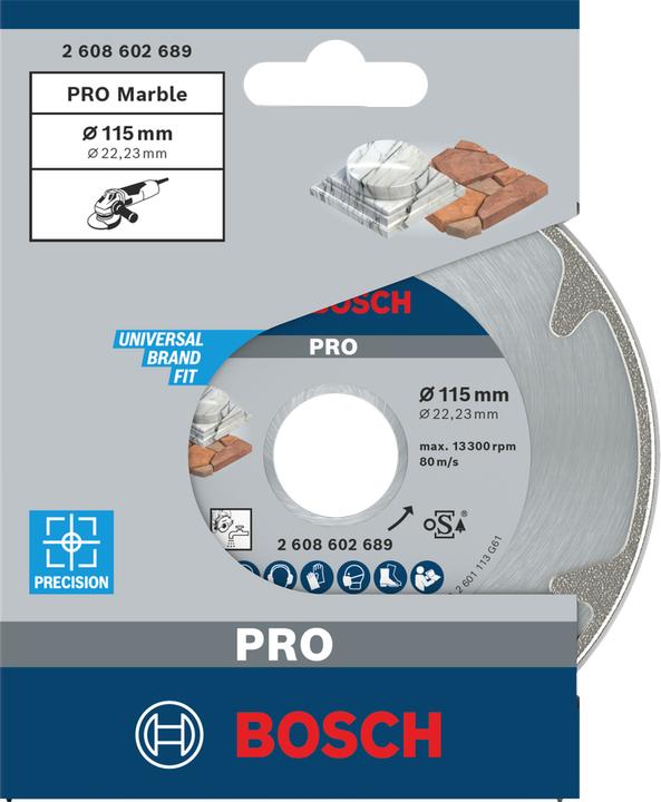 Produktbild Bosch Professional Zubehör PRO Marble Diamanttrennscheibe, 115 x 22,23 mm