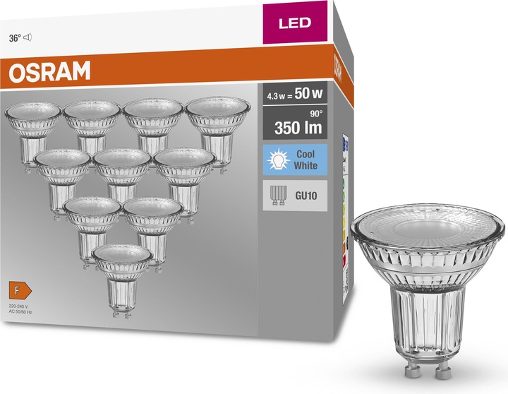 Produktbild Osram Led Base Par16 (GU10, 4.30 W, 350 lm, 10 x, F)