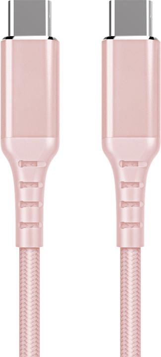 Actual product image Fuj Tek 2m USB-C to USB-C Cable, Pink (2 m, USB 3.2 Gen 2, 60 W)