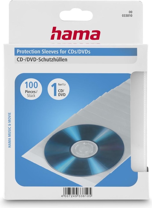 Produktbild Hama CD-/DVD-Schutzhüllen 100, Transpare