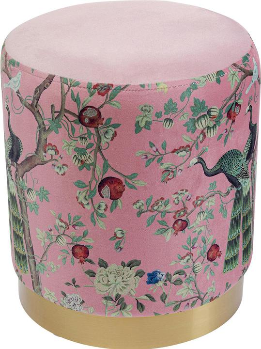 Produktbild Kare Design Hocker Cherry Peacock Brass rund 32