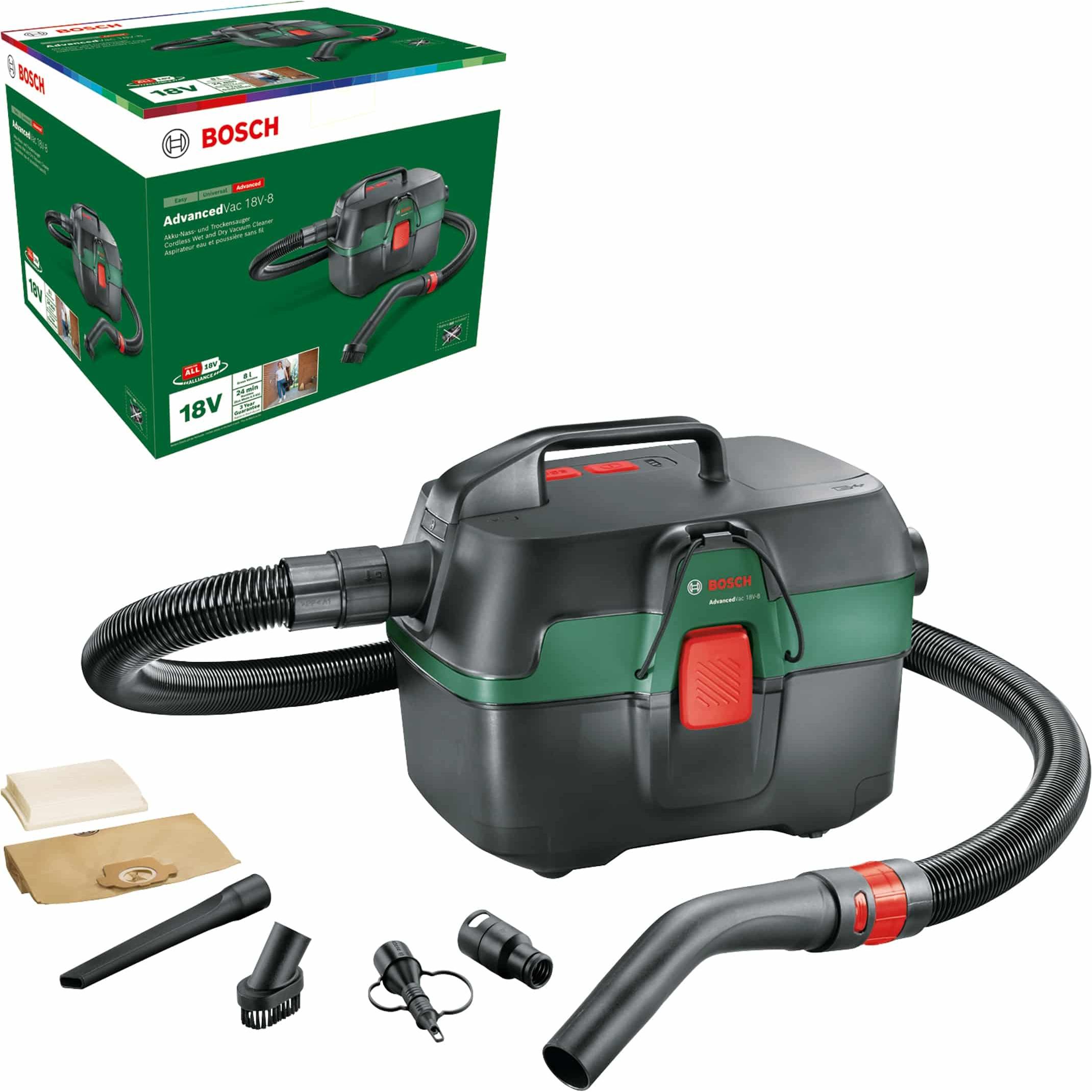 Bosch Home & Garden, Industriestaubsauger, AdvancedVac 18 (Nass-Trockensauger)