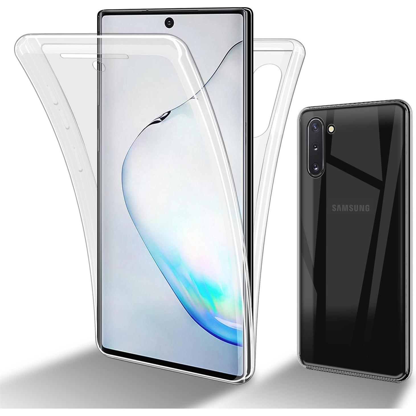 Cadorabo TPU 360 Grad Case Cover (Samsung Galaxy Note 10), Smartphone Hülle, Transparent