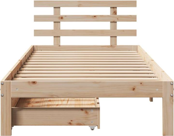 Produktbild vidaXL Bett mit Schubladen Kiefer (75 x 190 cm)