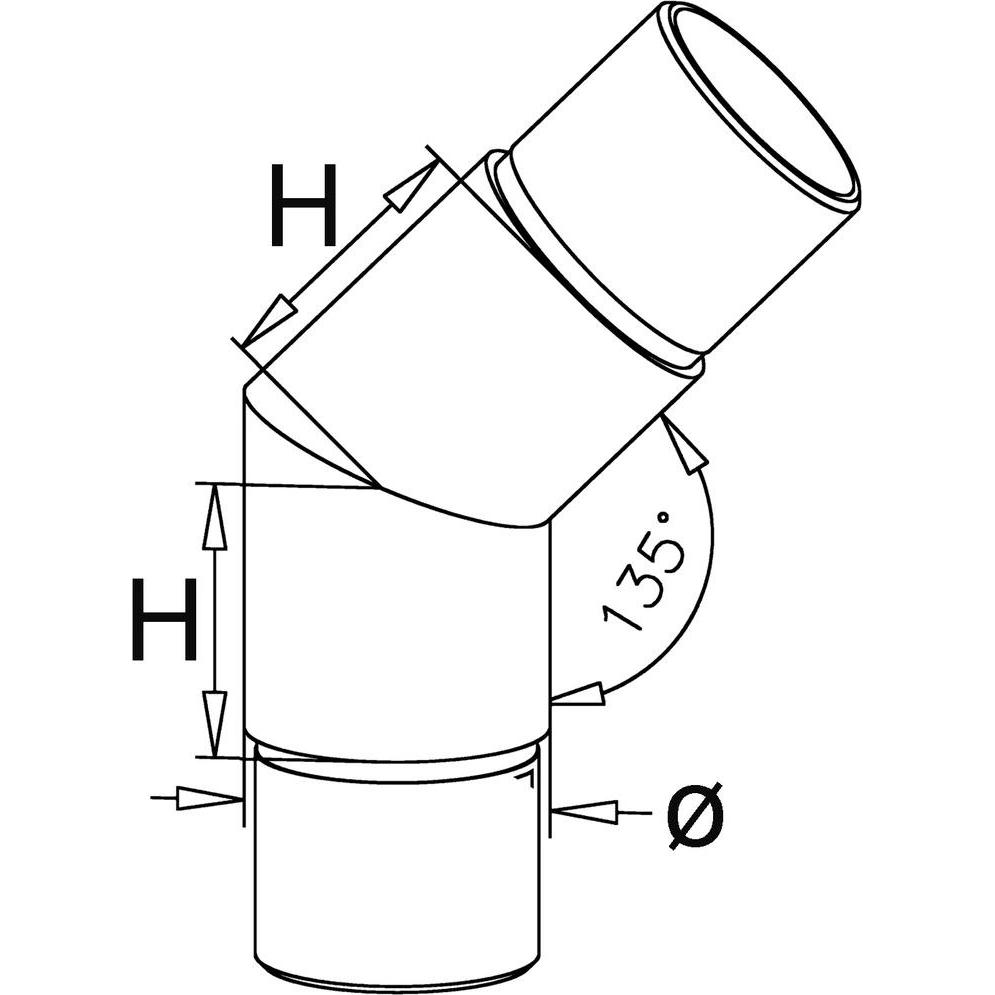 Thumbnail - G-Fittings, Möbelausstattung, Rohrverbinder 45°/135° für Barreling (1 Stk.)