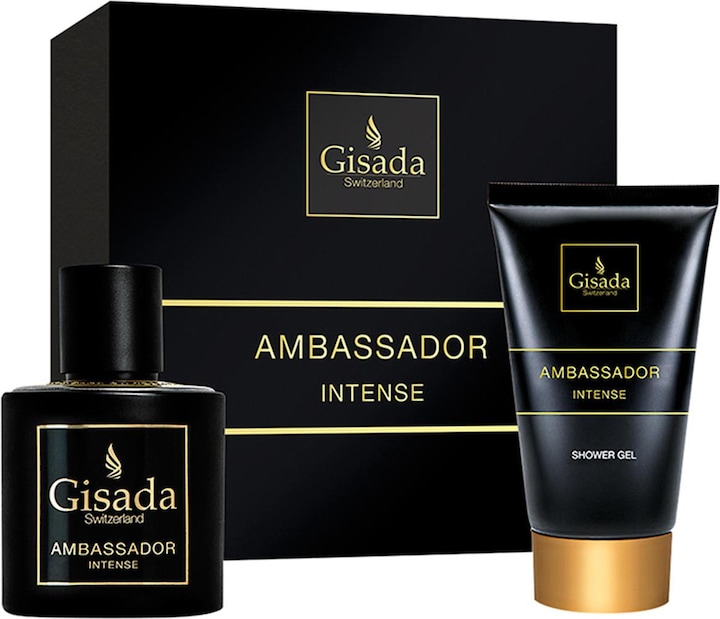 Gisada Ambassador Intense Geschenkset Eau de Parfum 50ml & Duschgel 100ml Würzig frischer Herrenduft (Parfum set)