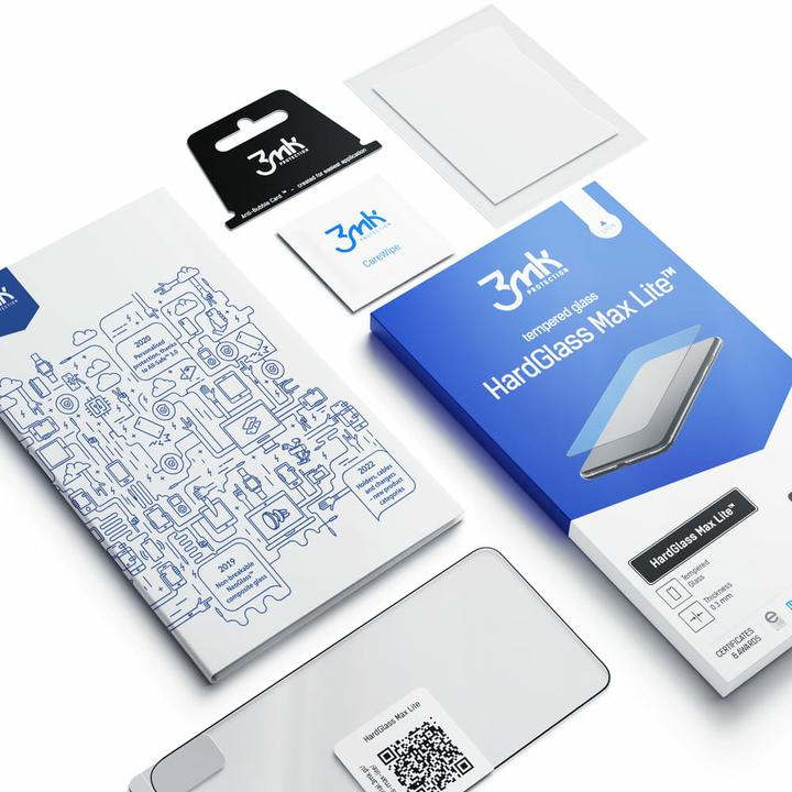 Actual product image 3MK Hardglass Max Lite Screen Protector (1 Piece, Xiaomi Redmi Note 12 5G)