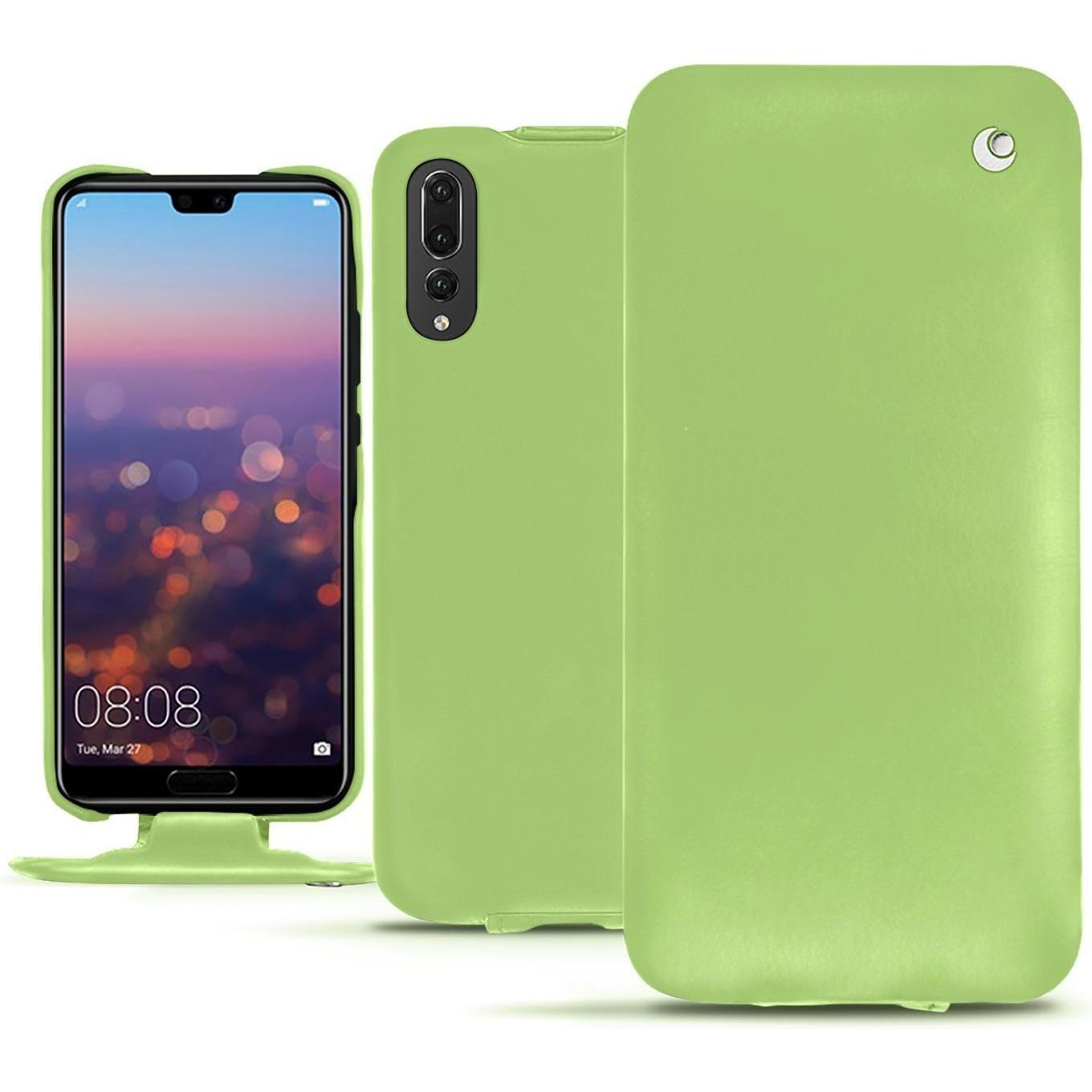 Noreve Lederschutzhülle vertikal (Huawei P20 Pro), Smartphone Hülle, Grün