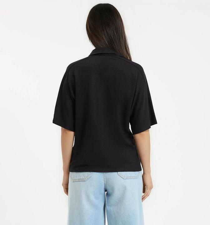 Actual product image La Redoute Collections Kurzärmeliges Poloshirt aus Leinen (XS)