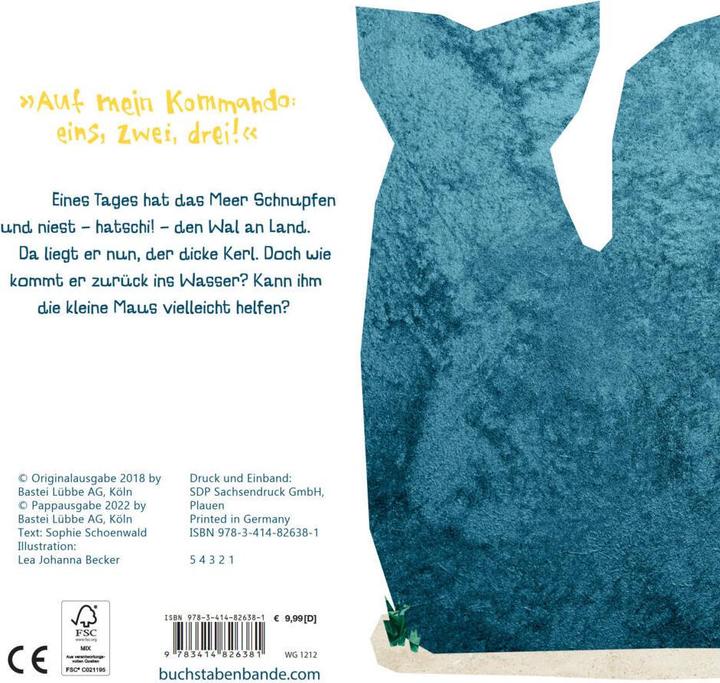 Produktbild Schieb den Wal zurück ins Meer! (Pappbilderbuch) (Deutsch, Sophie Schoenwald, 2022)