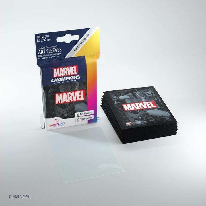 Produktbild Gamegenic GGS15013ML - Marvel Champions Art Hüllen - Marvel Art schwarz (50 Hüllen)