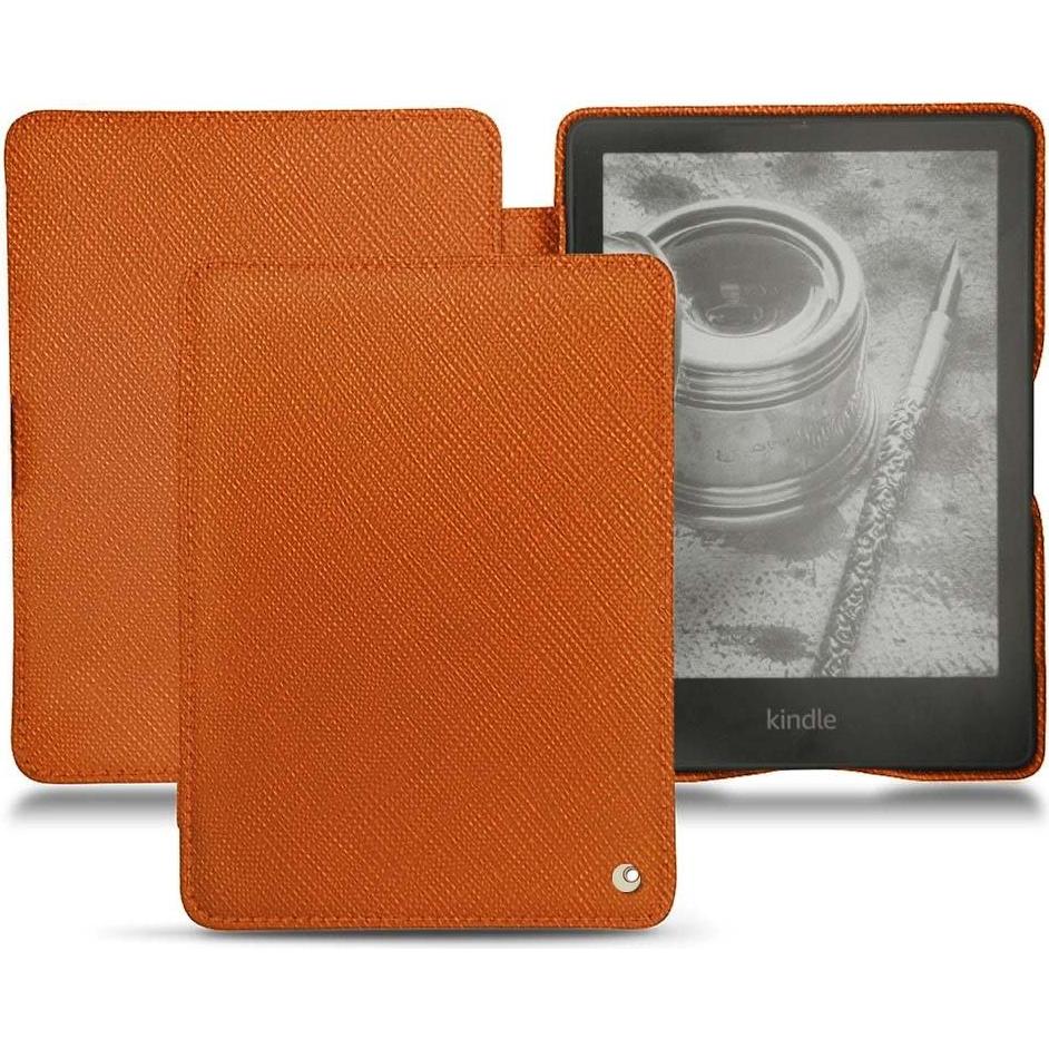 Noreve Lederschutzhülle horizontal (Kindle Papewhite (2021)), Tablet Hülle, Orange