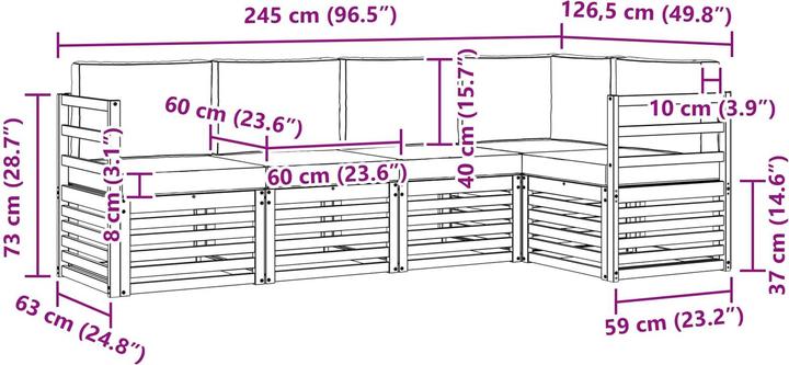 Produktbild vidaXL Outdoor-Sofa