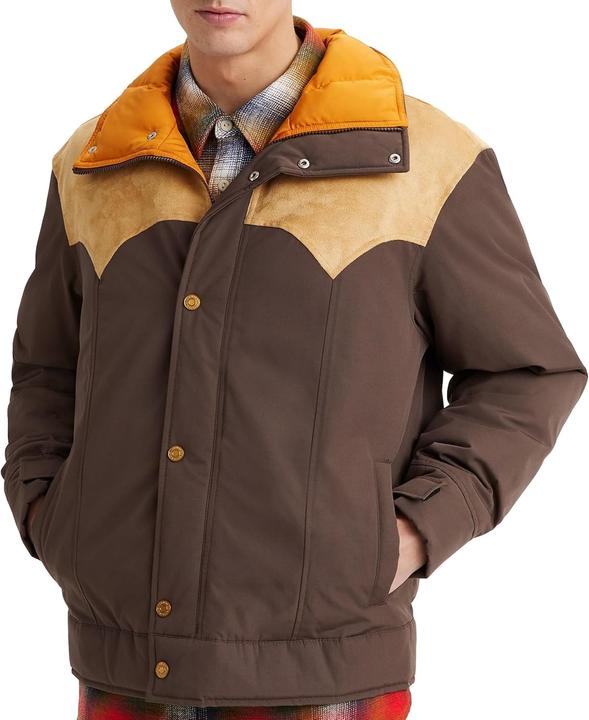 Actual product image Levis Webster Western Puffer Jacket with Zipper and Side Pockets (L)